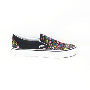 Vans Classic Slip On Floral Black White Shoe Sneaker Womens Size Skate Authentic